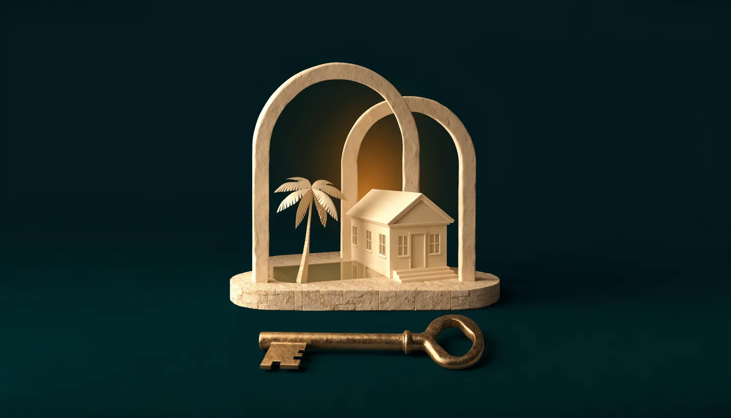Conceptual illustration of planning a move and starting a new chapter.